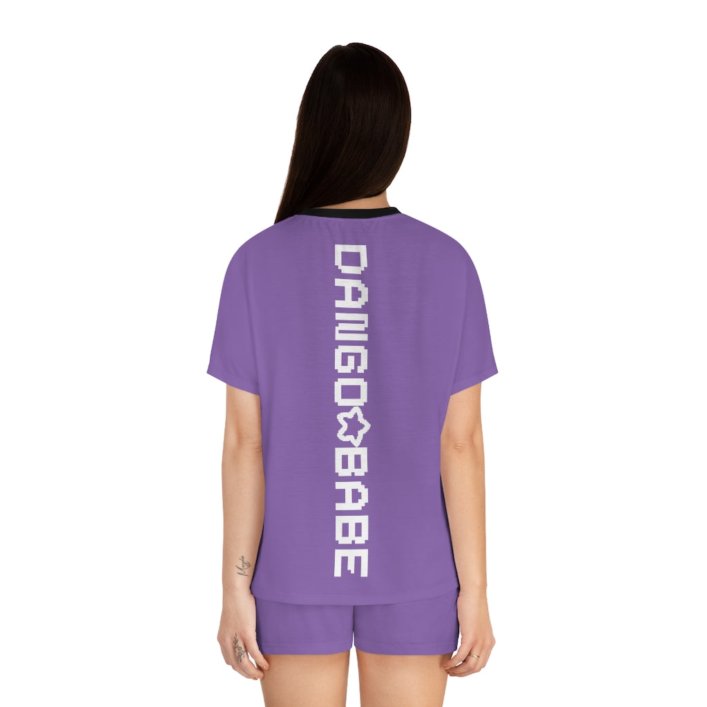 Sad P***y Women's Short Pajama Set [PURPLE]