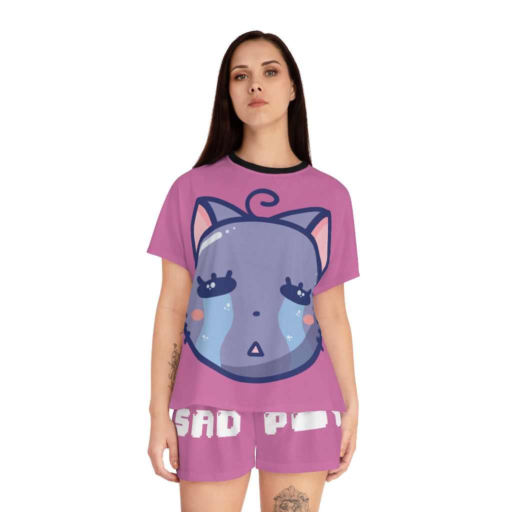 Sad P***y Women's Short Pajama Set [PINK]
